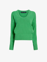 Proenza Schouler Still Life image of Niccola Top in Cotton Tape Knit in Green