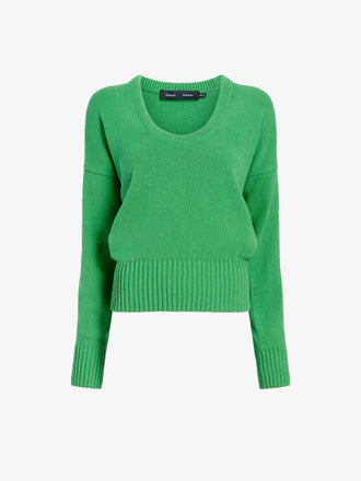 Proenza Schouler Still Life image of Niccola Top in Cotton Tape Knit in Green