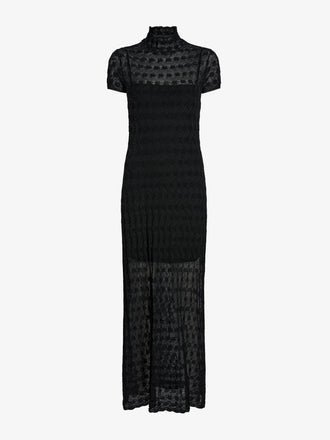 Proenza Schouler Still Life image of Zein Dress in Geo Textured Knit in Black