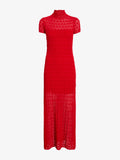 Proenza Schouler Still Life image of Zein Dress in Geo Textured Knit in Vermillion