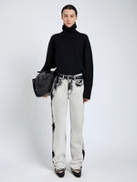 Proenza Schouler front image of model wearing Ryman Jean in Fade Out Black