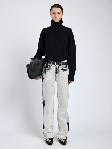 Proenza Schouler front image of model wearing Ryman Jean in Fade Out Black