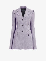 Proenza Schouler Still Life image of Lorenza Jacket in Static Suiting in AubergineWhite