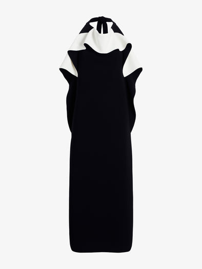 Proenza Schouler Still Life image of Sanna Dress in Matte Double Crepe in BlackIvory