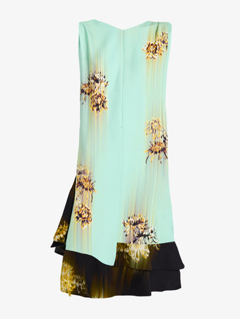 Proenza Schouler Still Life image of Rhetta Dress in Printed Viscose Cady in Glass Multi