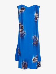 Proenza Schouler Still Life image of Rhetta Dress in Printed Viscose Cady in Cerulean multi