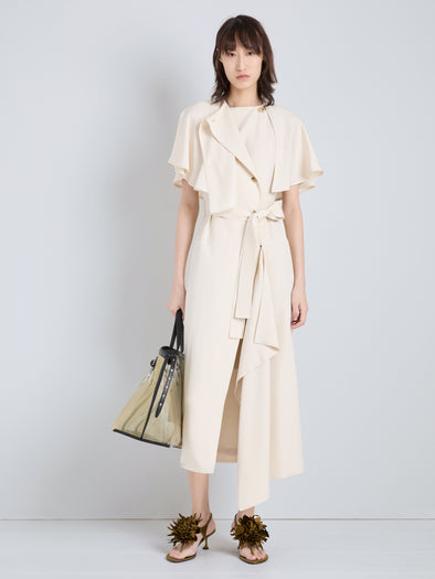Isolde Dress in Viscose Twill Ecru | Proenza Schouler Official Site Isolde Dress in Viscose Twill Ecru | Proenza Schouler Official Site