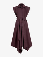 Proenza Schouler Still Life image of Adinna Dress in Classic Cotton Shirting in Aubergine