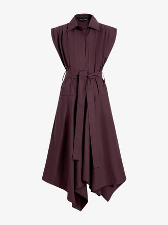 Proenza Schouler Still Life image of Adinna Dress in Classic Cotton Shirting in Aubergine