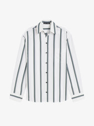 Proenza Schouler Still Life image of Alia Top in Cotton Silk Shirting in White Multi