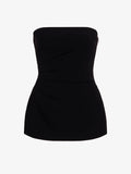 Proenza Schouler Still Life image of Damea Top in Matte Double Crepe in Black