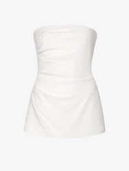 Proenza Schouler Still Life image of Damea Top in Matte Double Crepe in white