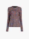 Proenza Schouler Still Life image of Mia Top in Printed Tissue Jersey in Pink Multi