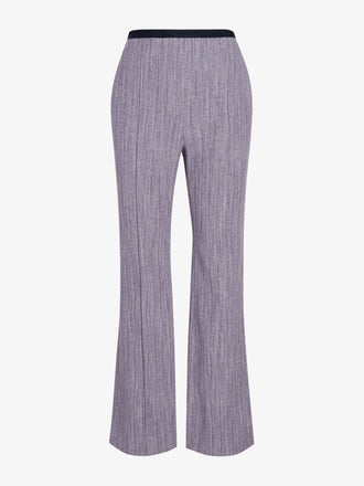 Proenza Schouler Still Life image of Lorenza Pant in Static Suiting in AubergineWhite