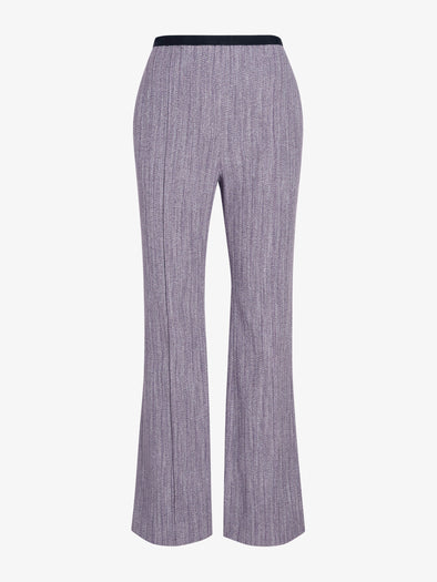 Proenza Schouler Still Life image of Lorenza Pant in Static Suiting in AubergineWhite