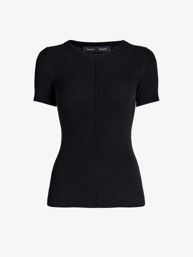 Proenza Schouler Still Life image of Sky Top in Matte Viscose Rib in Black