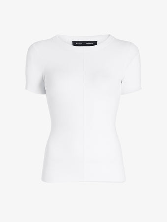Proenza Schouler Still Life image of Sky Top in Matte Viscose Rib in White 