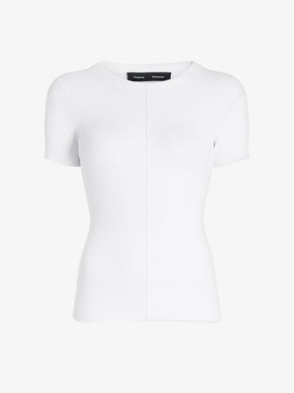 Proenza Schouler Still Life image of Sky Top in Matte Viscose Rib in White 