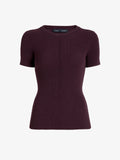 Proenza Schouler Still Life image of Sky Top in Matte Viscose Rib in Aubergine 