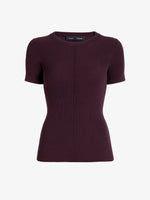 Proenza Schouler Still Life image of Sky Top in Matte Viscose Rib in Aubergine 