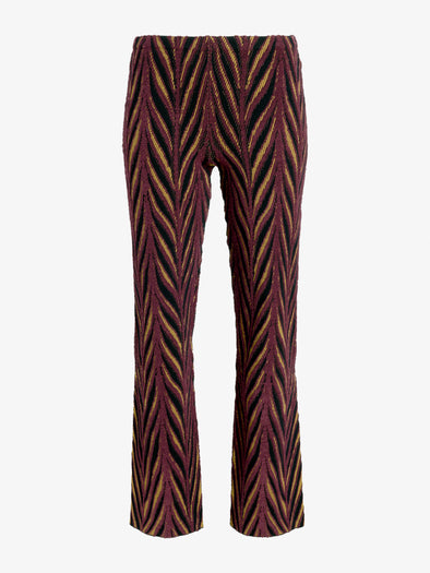 Proenza Schouler Still Life image of Amelia Pant in Marble Jacquard in Plum Multi