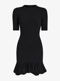 Proenza Schouler Still Life image of Leandra Dress in Viscose Ribbed Godet in Black
