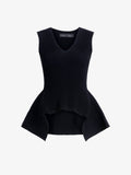 Proenza Schouler Still Life image of Eugenie Top in Rib Knit in Black