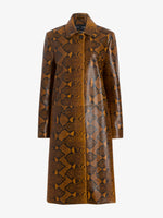 Proenza Schouler Still Life image of Leticia Coat in Python Print in Gold Multi