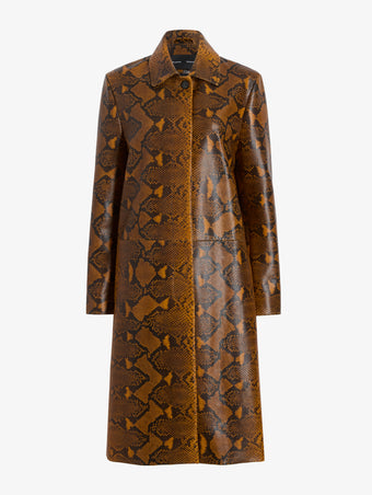 Proenza Schouler Still Life image of Leticia Coat in Python Print in Gold Multi