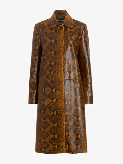 Proenza Schouler Still Life image of Leticia Coat in Python Print in Gold Multi