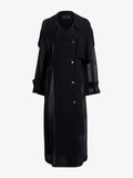 Proenza Schouler Still Life image of Esha Coat in Sheer Wool in Black