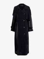 Proenza Schouler Still Life image of Esha Coat in Sheer Wool in Black