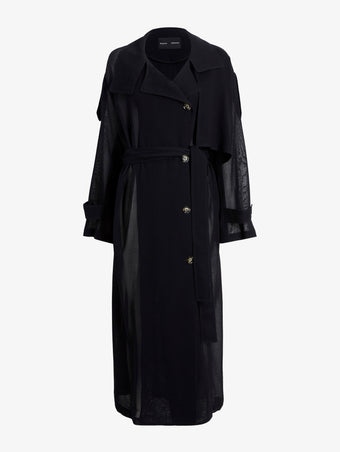 Proenza Schouler Still Life image of Esha Coat in Sheer Wool in Black