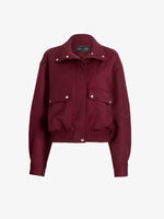 Proenza Schouler Still Life image of Aviva Jacket in Wool Gabardine in Oxblood
