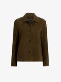 Proenza Schouler Still Life image of Irine Suede Jacket in Cypress