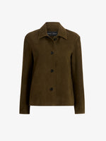 Proenza Schouler Still Life image of Irine Suede Jacket in Cypress
