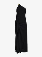 Proenza Schouler Still Life image of Sirena Dress in Crinkle Linen Viscose in Black