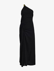 Proenza Schouler Still Life image of Sirena Dress in Crinkle Linen Viscose in Black