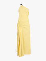 Proenza Schouler Still Life image of Sirena Dress in Crinkle Linen Viscose in Yellow