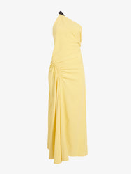 Proenza Schouler Still Life image of Sirena Dress in Crinkle Linen Viscose in Yellow