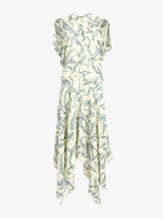 Proenza Schouler Still Life image of Sybella Dress in Metalasse Silk Linen in Pale Yellow Multi