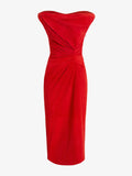 Proenza Schouler Still Life image of Kaelin Dress in Suede in Red
