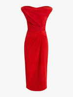 Proenza Schouler Still Life image of Kaelin Dress in Suede in Red