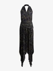 Proenza Schouler Still Life image of Paulina Dress in Pleated Georgette in Black Multi