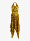 Proenza Schouler Still Life image of Paulina Dress in Pleated Georgette in Gold Multi