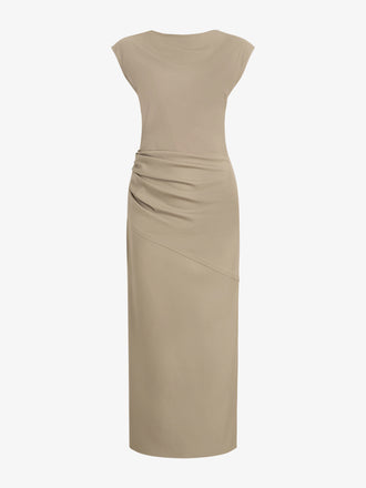 Proenza Schouler Still Life image of Katia Dress in Wool Gabardine in Khaki