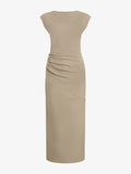Proenza Schouler Still Life image of Katia Dress in Wool Gabardine in Khaki