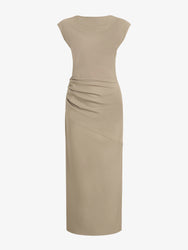 Proenza Schouler Still Life image of Katia Dress in Wool Gabardine in Khaki