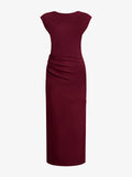 Proenza Schouler Still Life image of Katia Dress in Wool Gabardine in Oxblood