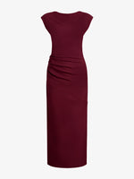 Proenza Schouler Still Life image of Katia Dress in Wool Gabardine in Oxblood